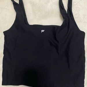 Fabletics Black Padded Sports Bra Cropped Tank